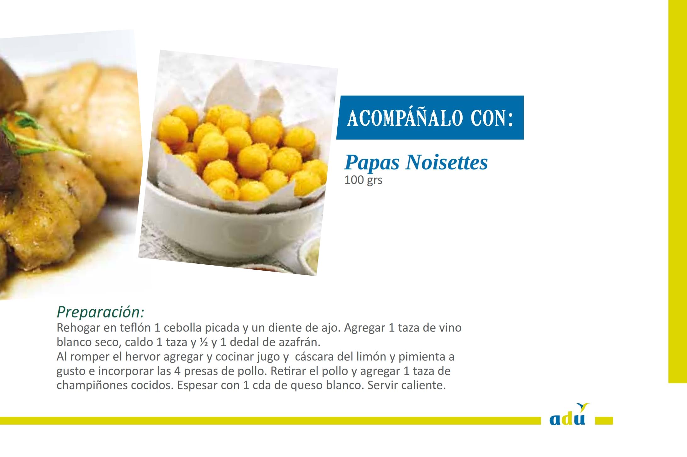 Pollo al limon con champinones y papas noisettes 002-min